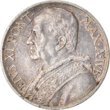 Coin, VATICAN CITY, Pius XI, 5 Lire, 1933-1934, Roma, VF(30-35), Silver, KM:17