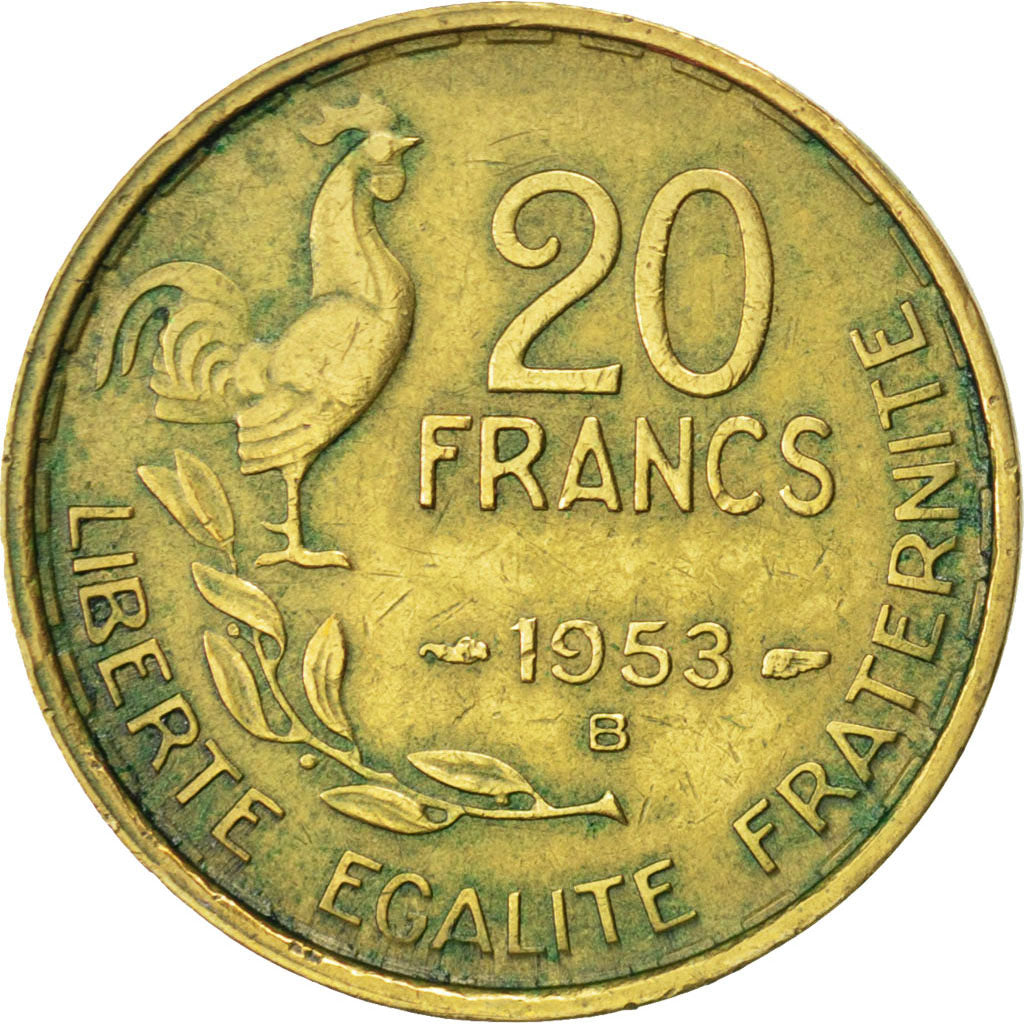 Coin, France, Guiraud, 20 Francs, 1953, Beaumont le Roger, EF(40-45)