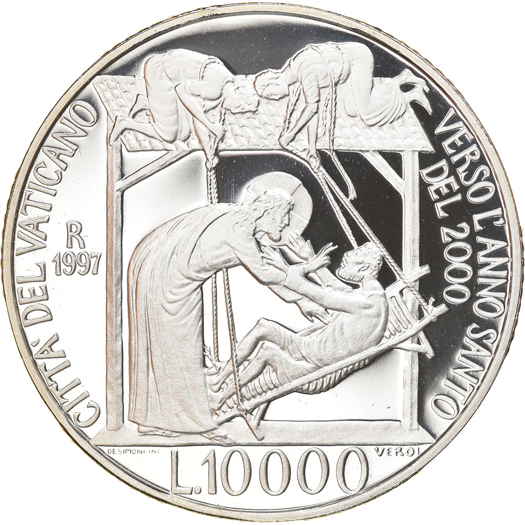 Moneda, CIUDAD DEL VATICANO, John Paul II, 10000 Lire, 1997, Roma, Proof, FDC