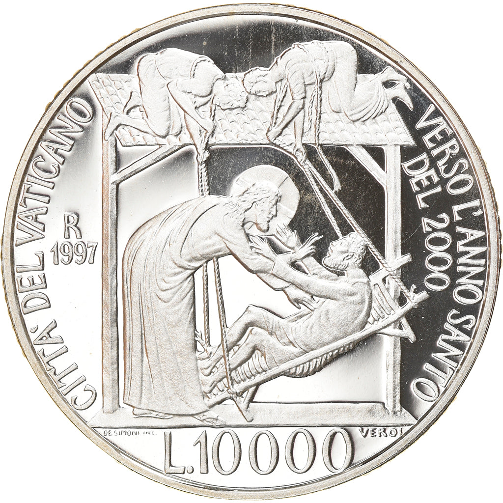 Monnaie, Cité du Vatican, John Paul II, 10000 Lire, 1997, Roma, Proof, FDC