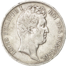 Coin, France, Louis-Philippe, 5 Francs, 1830, Paris, EF(40-45), Silver