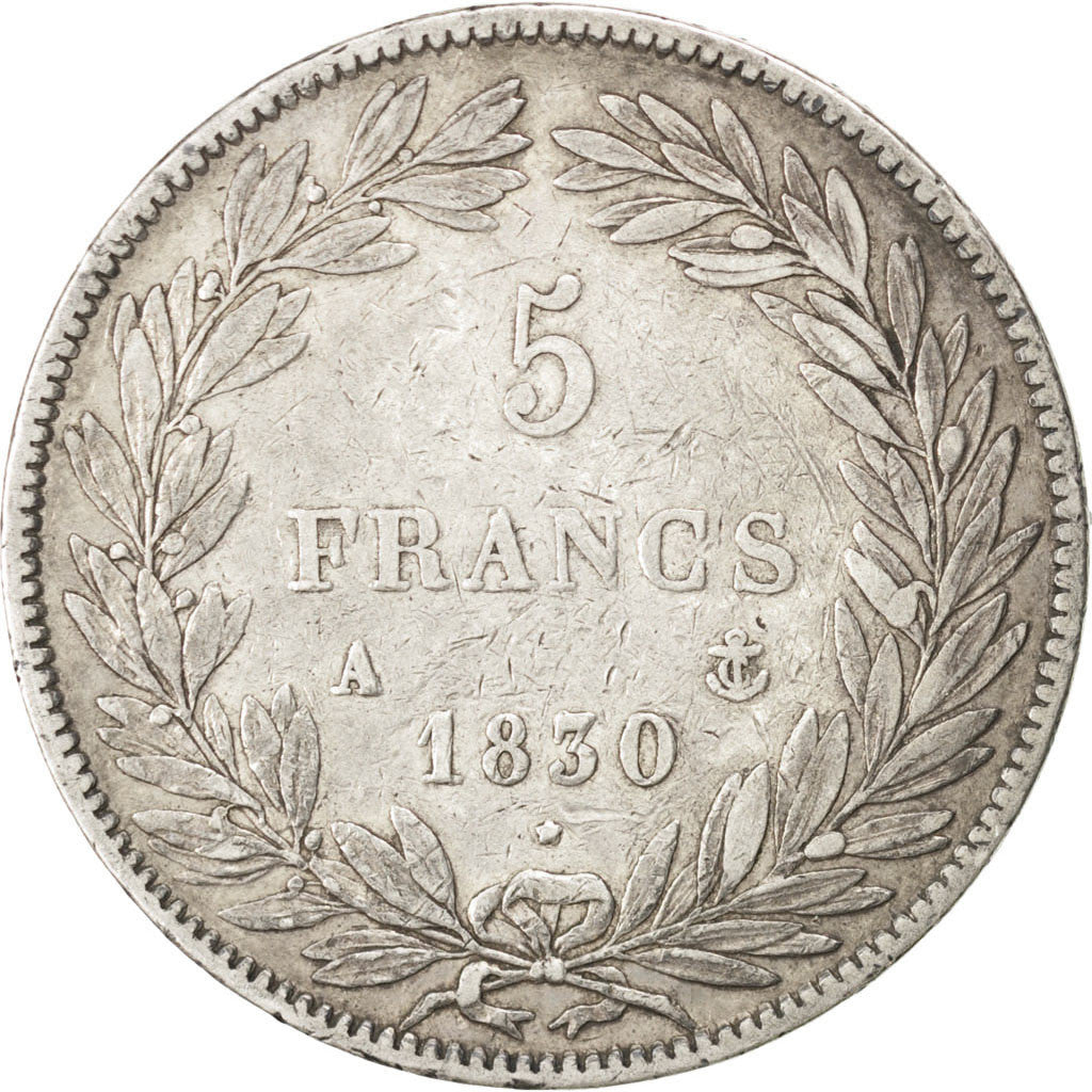 Coin, France, Louis-Philippe, 5 Francs, 1830, Paris, EF(40-45), Silver