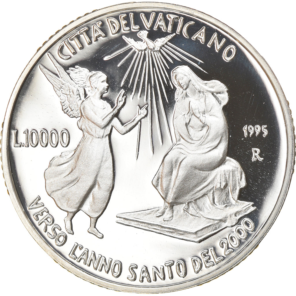 Coin, VATICAN CITY, John Paul II, 10000 Lire, 1995, Roma, Proof, MS(65-70)