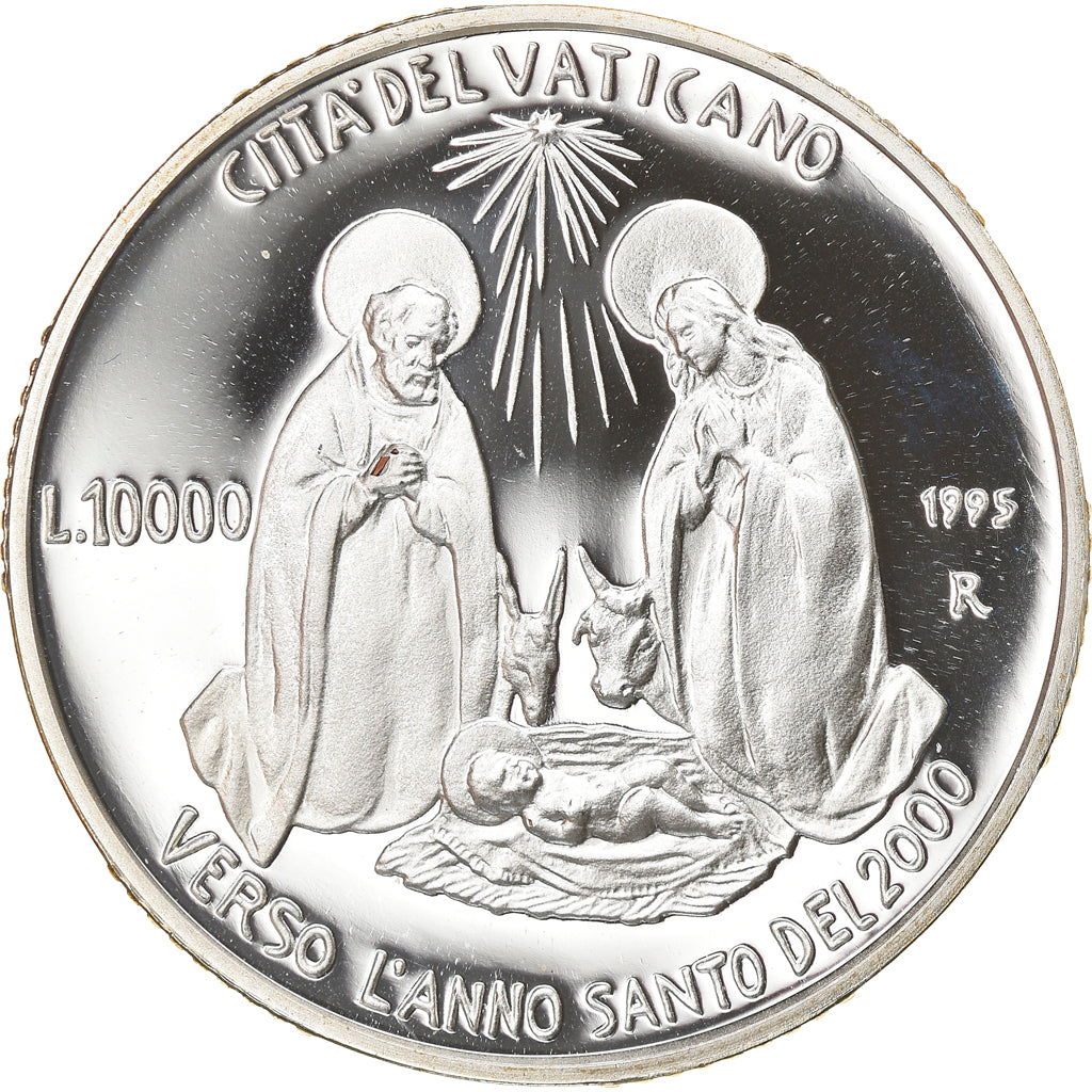 Monnaie, Cité du Vatican, John Paul II, 10000 Lire, 1995, Roma, Proof, FDC