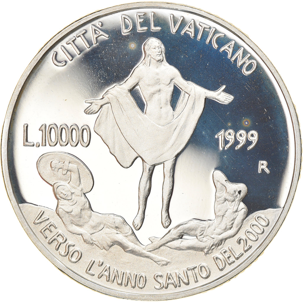 Coin, VATICAN CITY, John Paul II, 10000 Lire, 1999, Rome, Proof, MS(65-70)