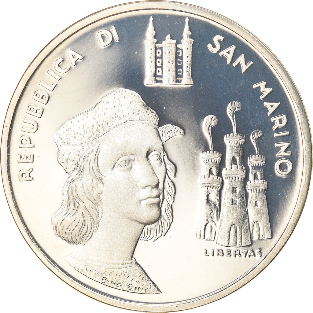 Moneta, San Marino, 1000 Lire, 1983, Roma, Proof, MS(65-70), Srebro, KM:155