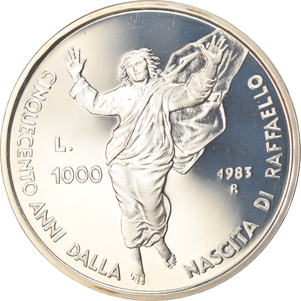 Moneta, San Marino, 1000 Lire, 1983, Roma, Proof, MS(65-70), Srebro, KM:155