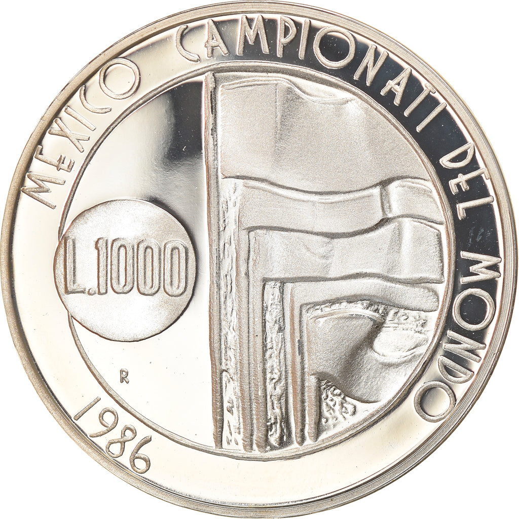 Moneta, San Marino, 1000 Lire, 1986, Roma, Proof, FDC, Argento, KM:197