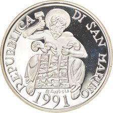 Moneta, San Marino, 1000 Lire, 1991, Roma, Proof, MS(65-70), Srebro, KM:272