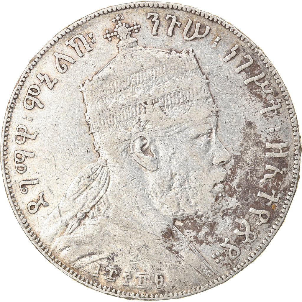 Monnaie, Éthiopie, Menelik II, Birr, 1897, Paris, TB, Argent, KM:5