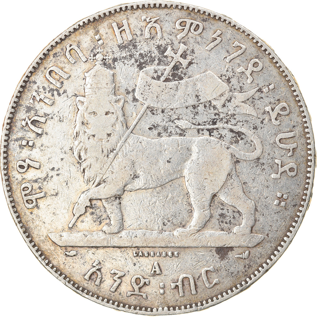 Monnaie, Éthiopie, Menelik II, Birr, 1897, Paris, TB, Argent, KM:5