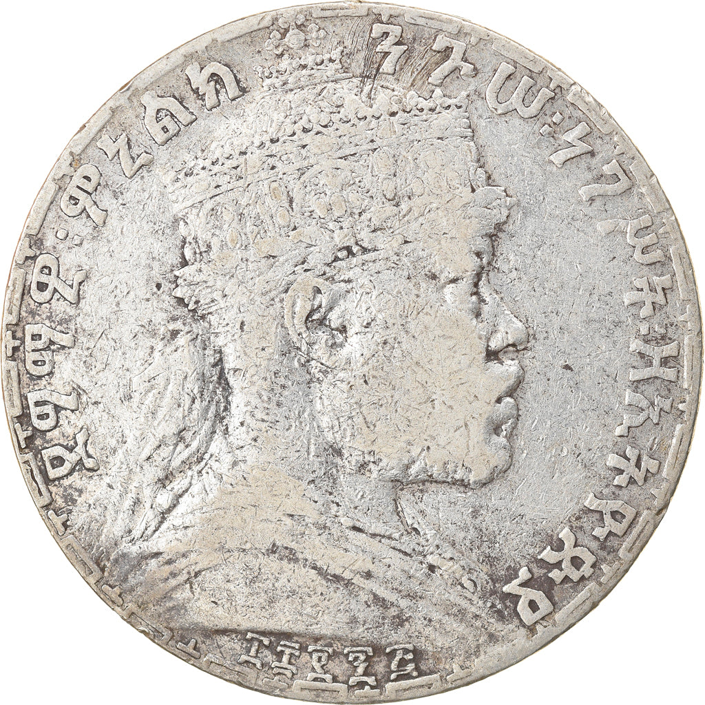 Monnaie, Éthiopie, Menelik II, Birr, 1903, Paris, B+, Argent, KM:19