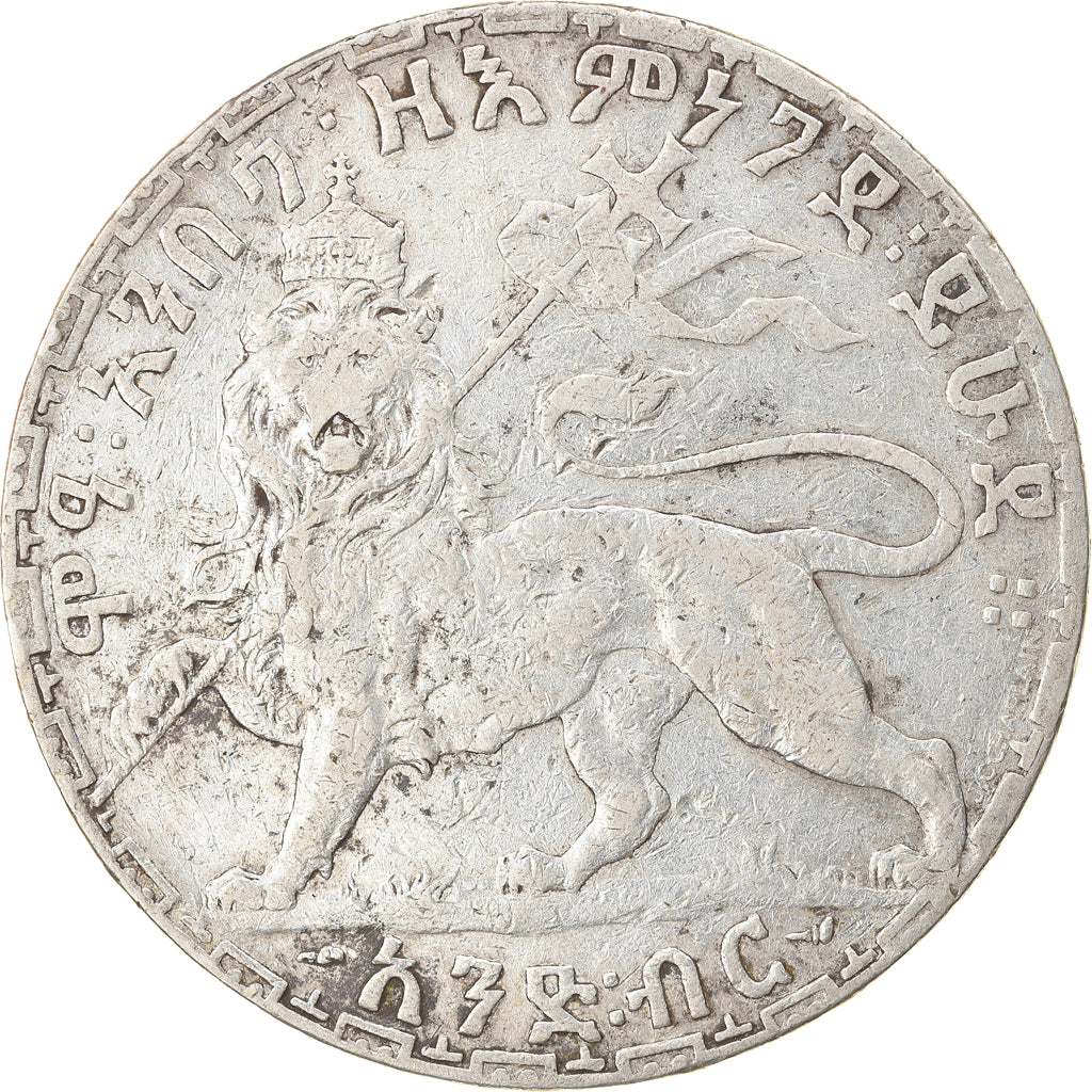 Monnaie, Éthiopie, Menelik II, Birr, 1903, Paris, B+, Argent, KM:19