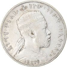 Coin, Ethiopia, Menelik II, 1/2 Birr, 1897, Paris, VF(20-25), Silver, KM:4