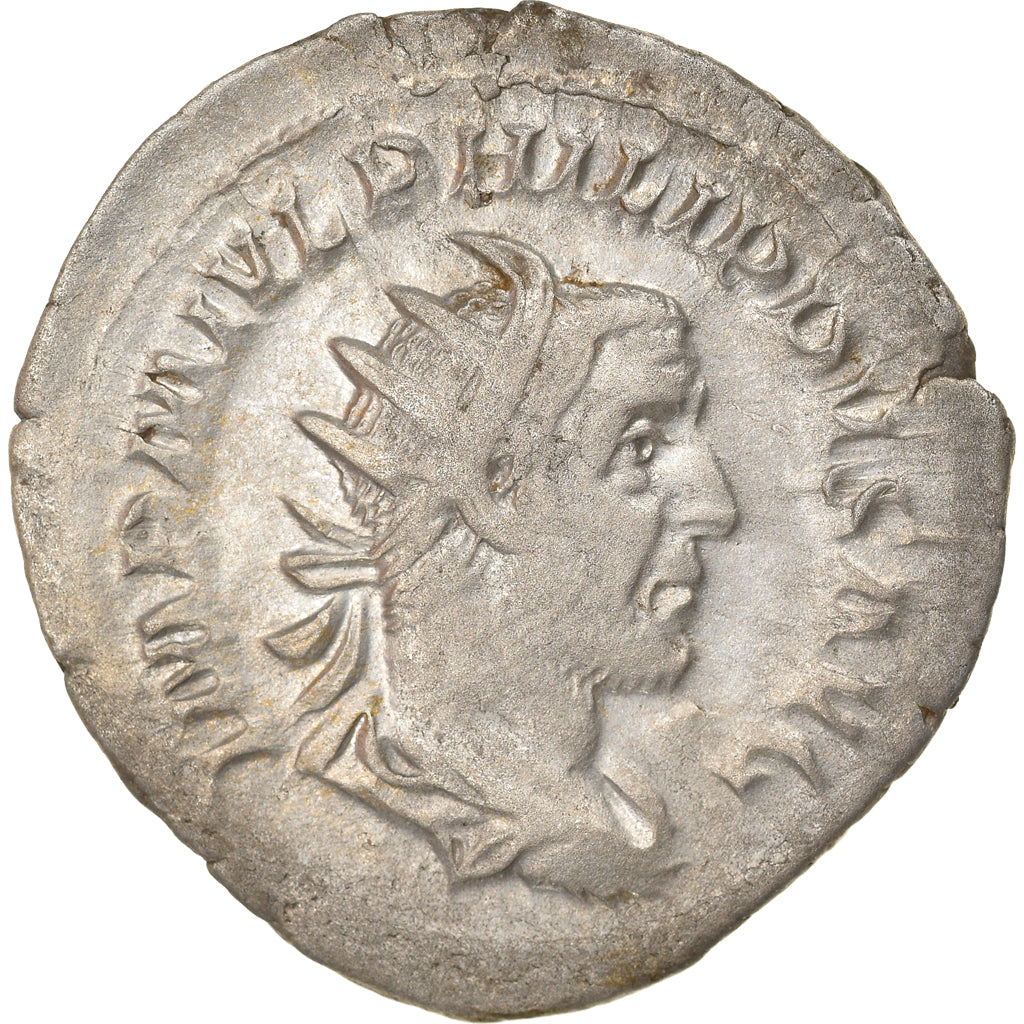Moeda, Philip I, Antoninianus, 247, Roma, AU(50-53), Lingote, RIC:45