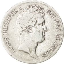 FRANCE, Louis-Philippe, 5 Francs, 1830, Nantes, KM #735.12, VF(20-25), Silver,..