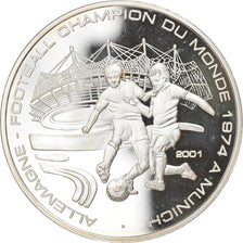 Moneda, Benín, Coupe du Monde 1974, 1000 Francs CFA, 2001, Proof, FDC, Plata