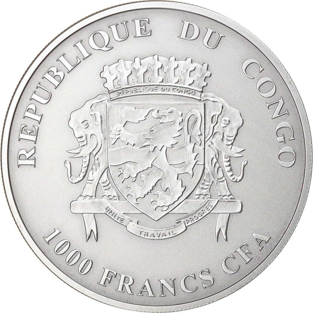 Moneta, Repubblica del Congo, Meerkats, 1000 Francs CFA, 1 Silver Oz, 2013, FDC