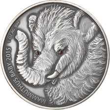 Coin, Burkina Faso, Mammuthus Baby, 1000 Francs CFA, 1 Silver Oz, 2015