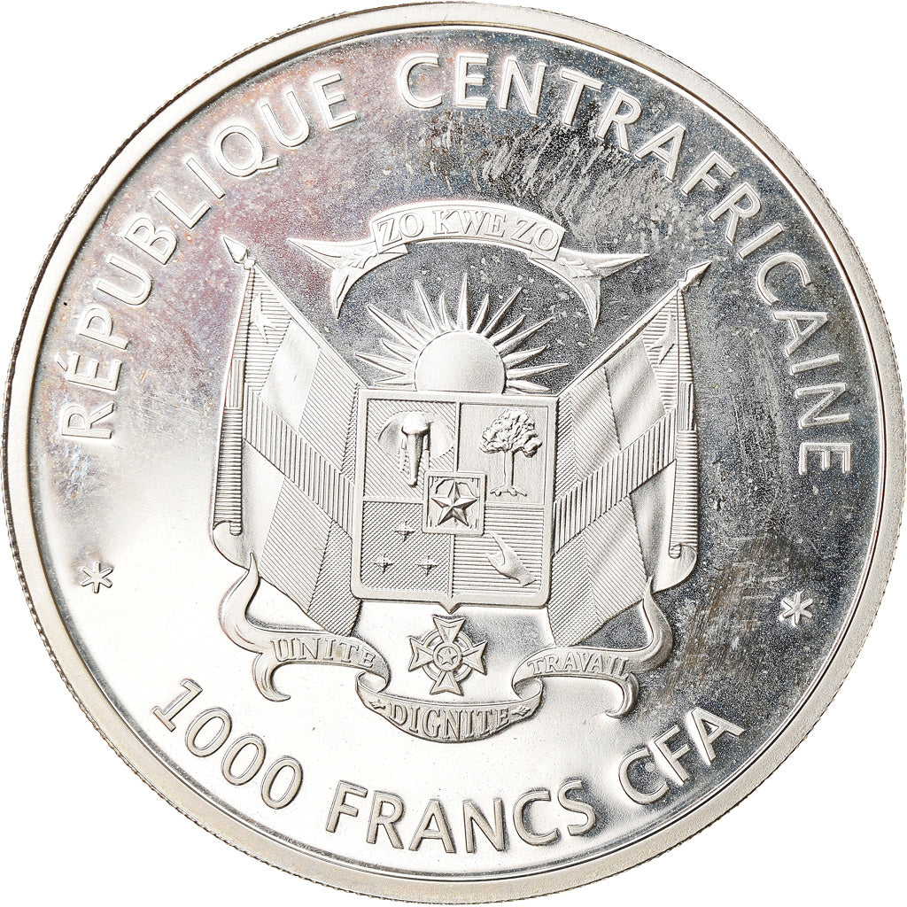 Moneda, República Centroafricana, Exotic Butterflies, 1000 Francs CFA, 2014