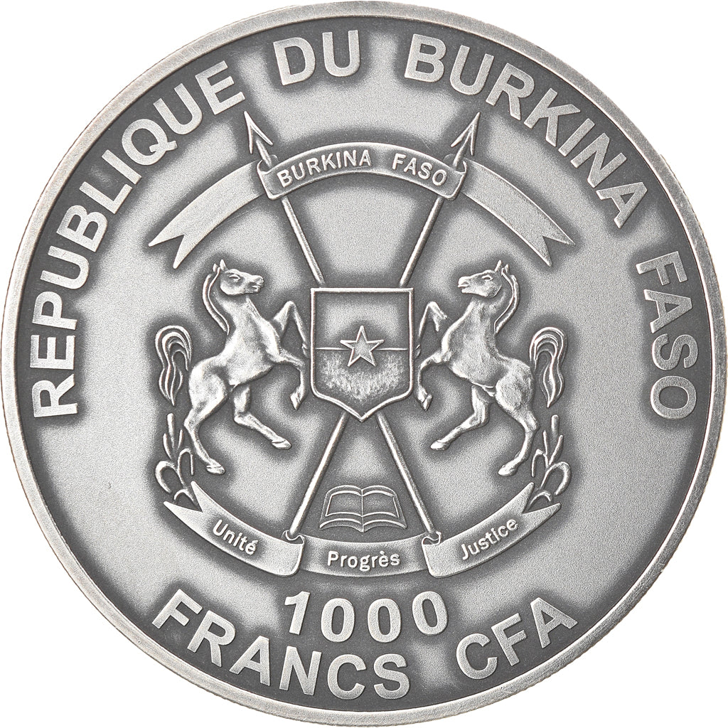 Coin, Burkina Faso, Moses, 1000 Francs CFA, 1 Silver Oz, 2015, MS(65-70), Silver