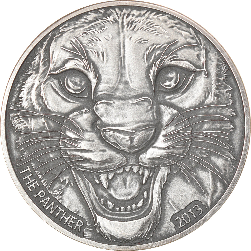 Coin, Ivory Coast, Panther, 1000 Francs CFA, 1 Silver Oz, 2013, MS(65-70)