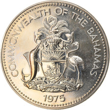 Moneta, Bahamy, Elizabeth II, 5 Dollars, 1975, Franklin Mint, U.S.A., MS(65-70)