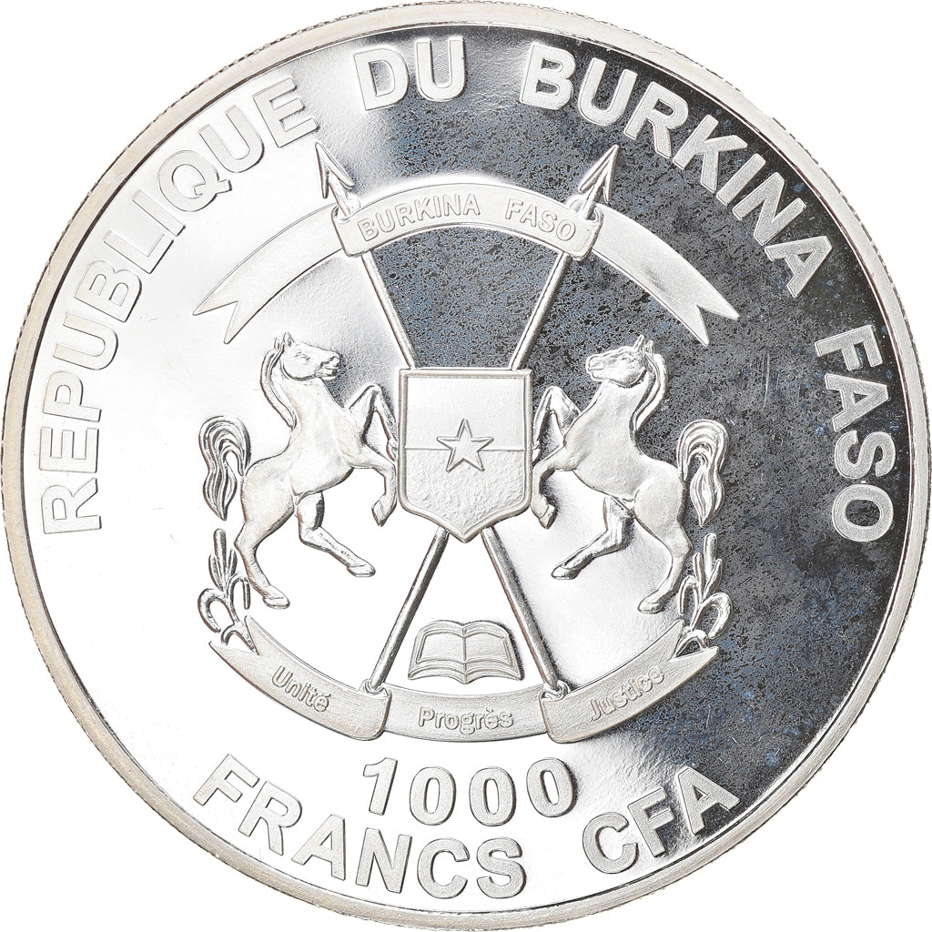 Coin, Burkina Faso, Aphrodite, 1000 Francs CFA, 1 Silver Oz, 2015, MS(65-70)