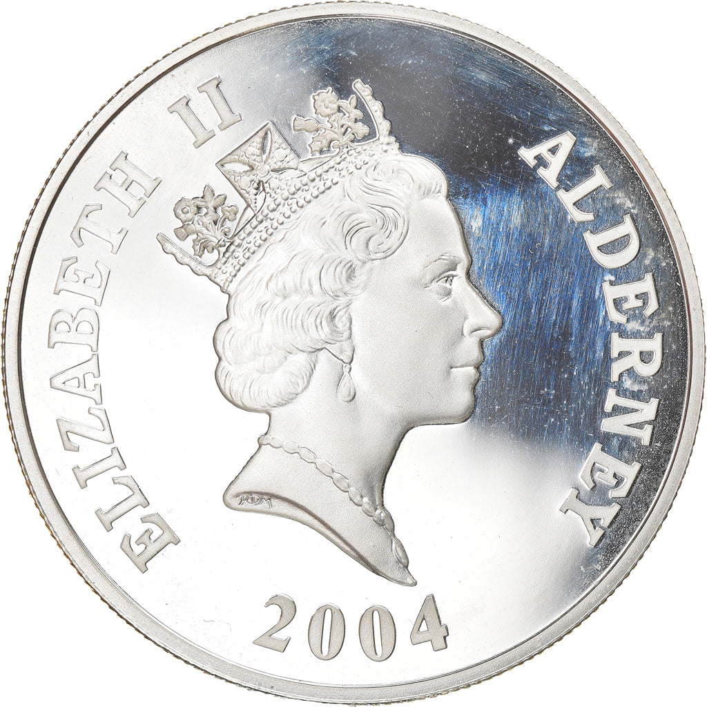 Coin, Alderney, Elizabeth II, 5 Pounds, 2004, British Royal Mint, Proof