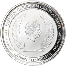 Coin, GRENADA, Elizabeth II, 2 Dollars, 1 Silver Oz, 2018, Proof, MS(65-70)