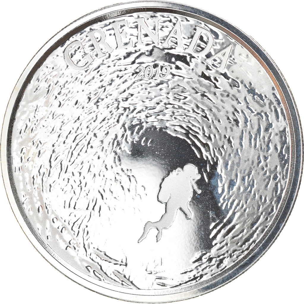 Moneta, GRENADA, Elizabeth II, 2 Dollars, 1 Silver Oz, 2019, Proof, FDC, Argento