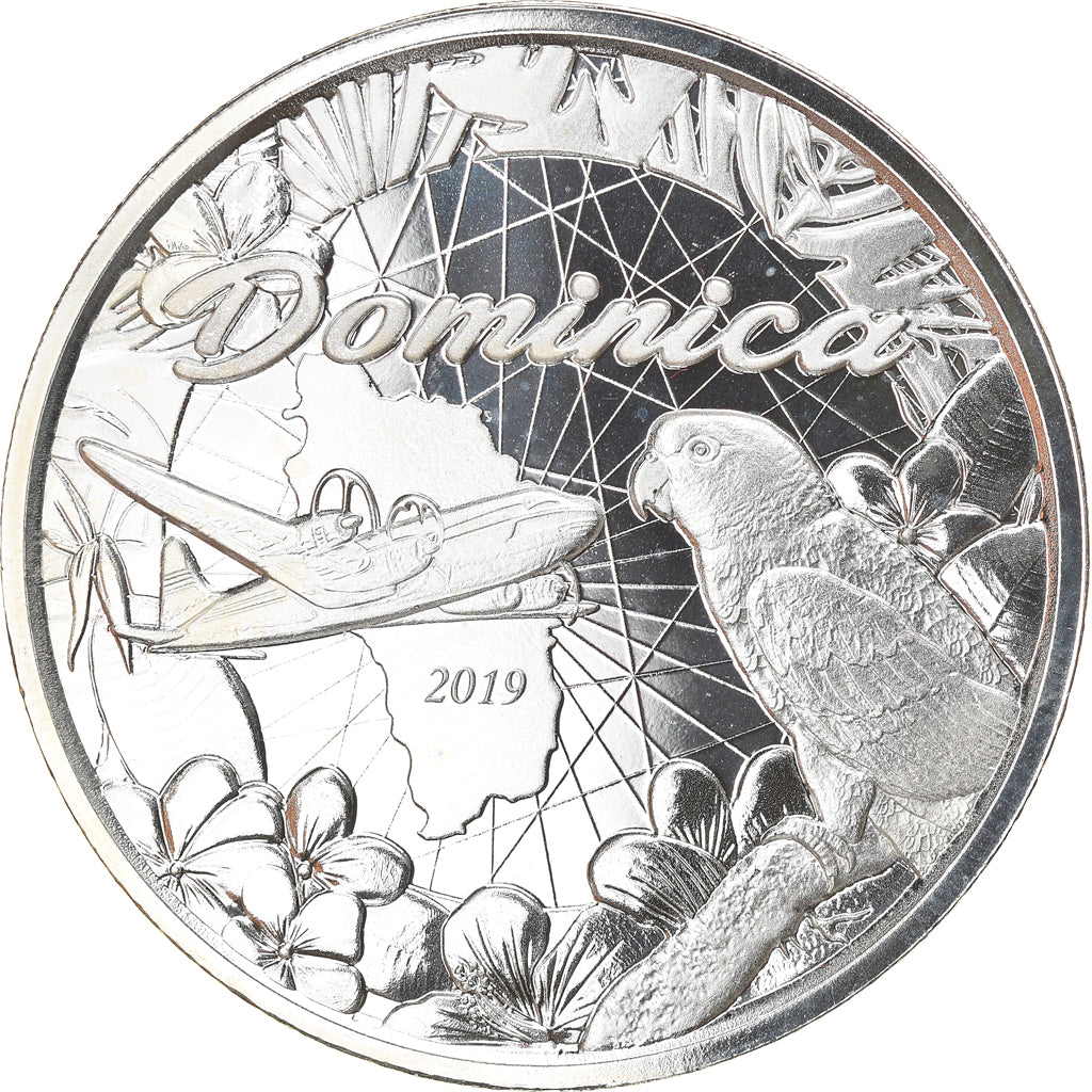 Moneda, DOMINICA, Elizabeth II, 2 Dollars, 1 Silver Oz, 2019, Proof, FDC, Plata