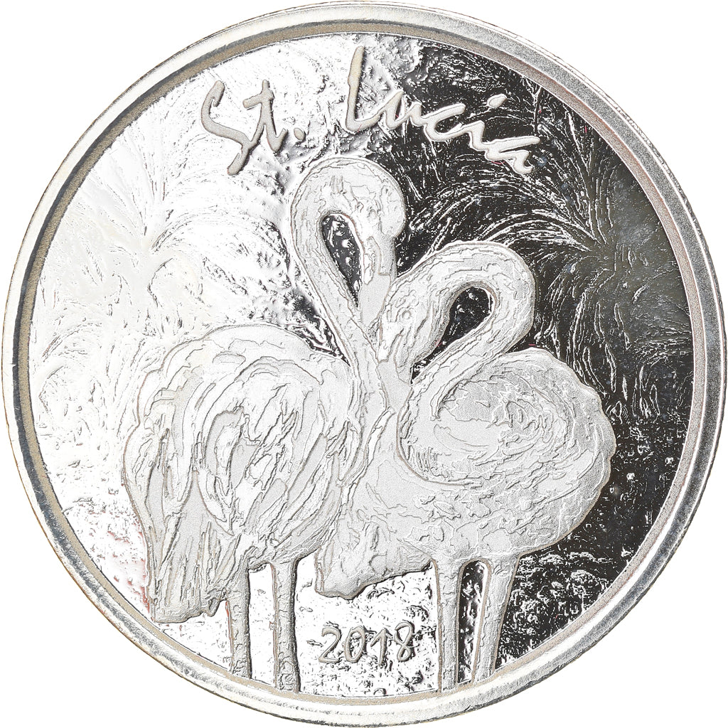 Monnaie, Saint Lucia, Elizabeth II, 2 Dollars, 1 Silver Oz, 2018, Proof, FDC