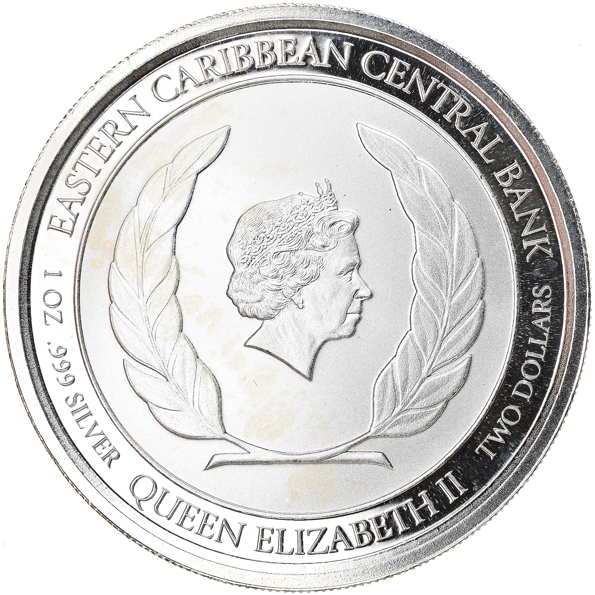 Moneta, Stati dei Caraibi Orientali, Montserrat, Elizabeth II, 2 Dollars, 1