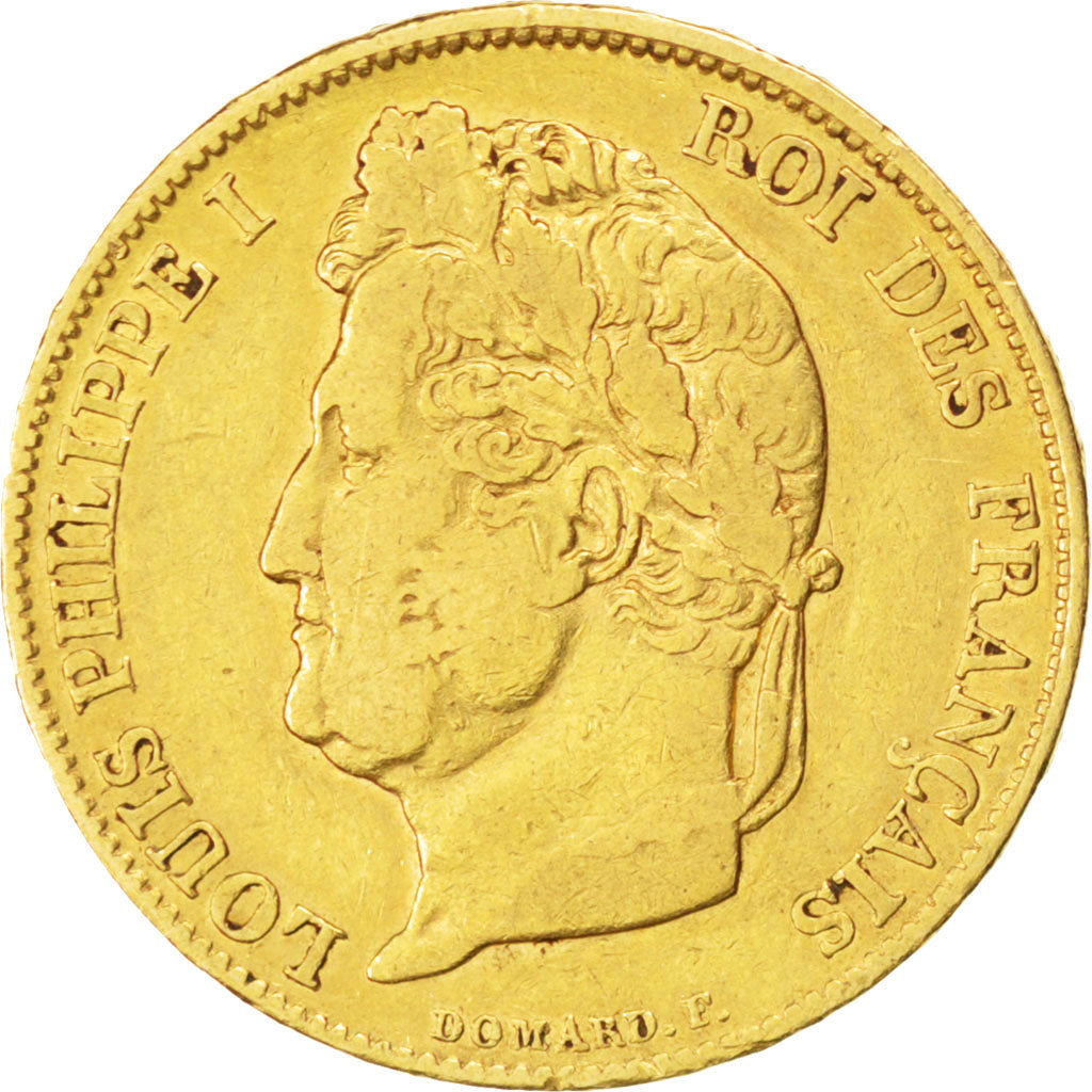 FRANCE, Louis-Philippe, 20 Francs, 1832, Paris, KM #750.1, EF(40-45), Gold,...