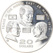 Moeda, DOMINICA, Elizabeth II, 20 Dollars, 1979, Rara, MS(65-70), Prata, KM:17