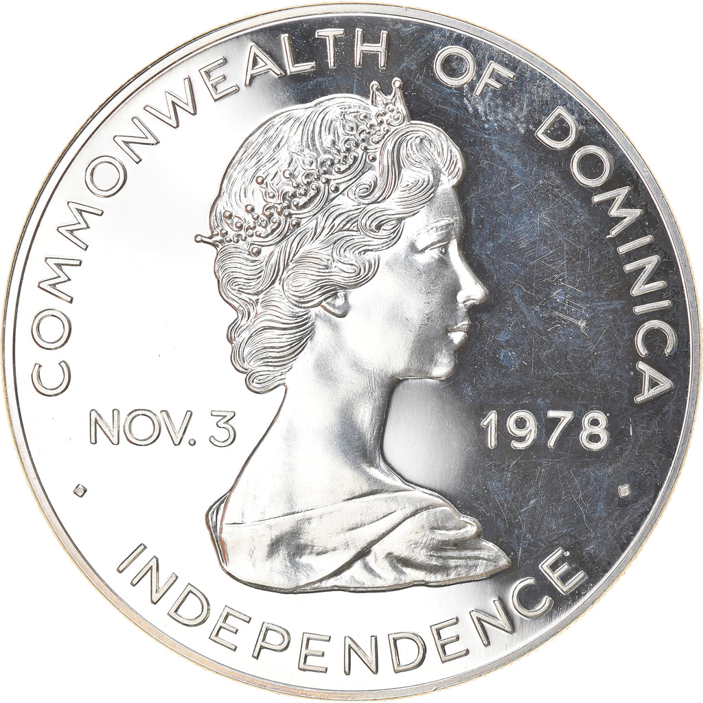 Coin, DOMINICA, Elizabeth II, 20 Dollars, 1979, Rare, MS(65-70), Silver, KM:17