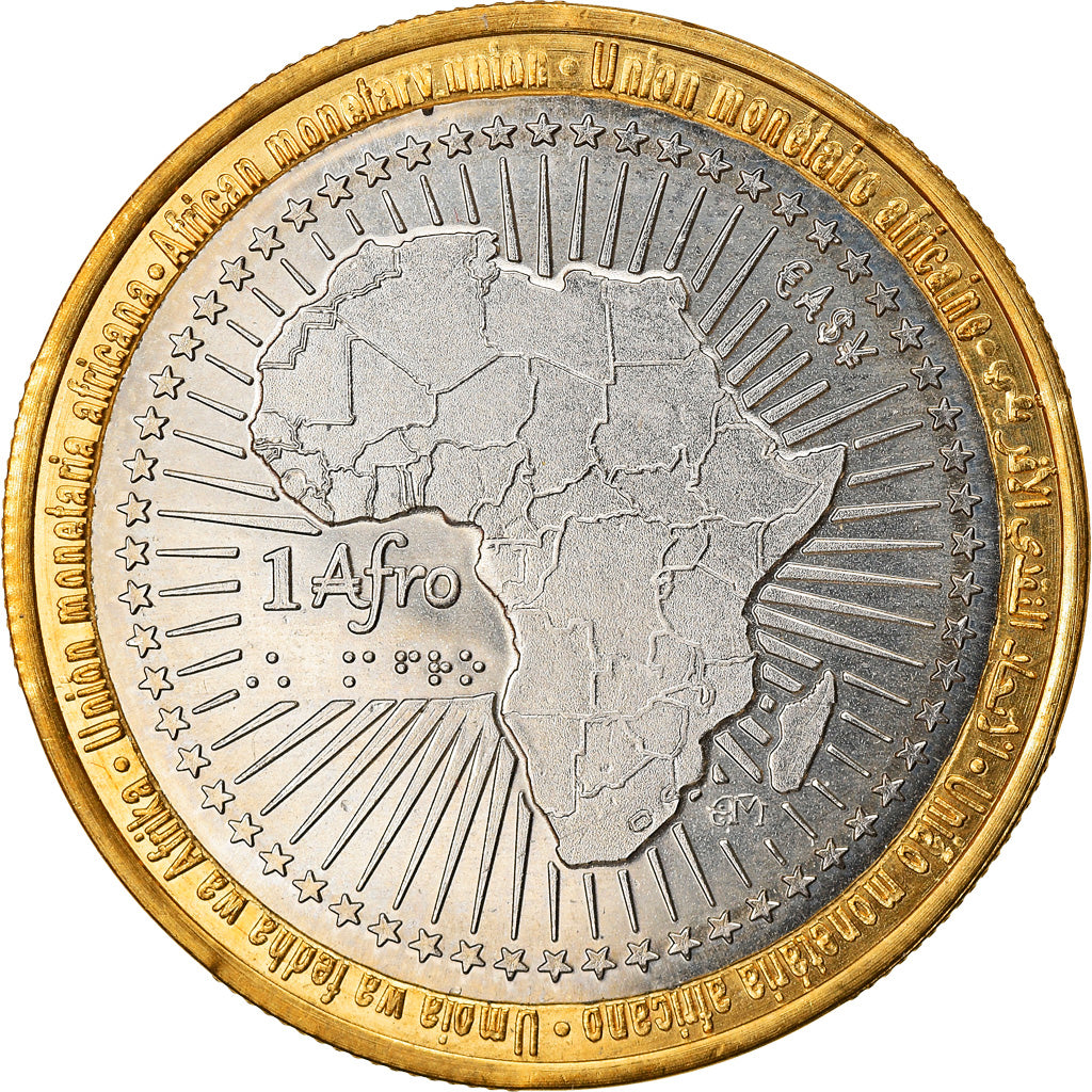 Moneda, Benín, Chameleon, 1500 Francs CFA - 1 Afro, 2015, FDC, Bimetálico