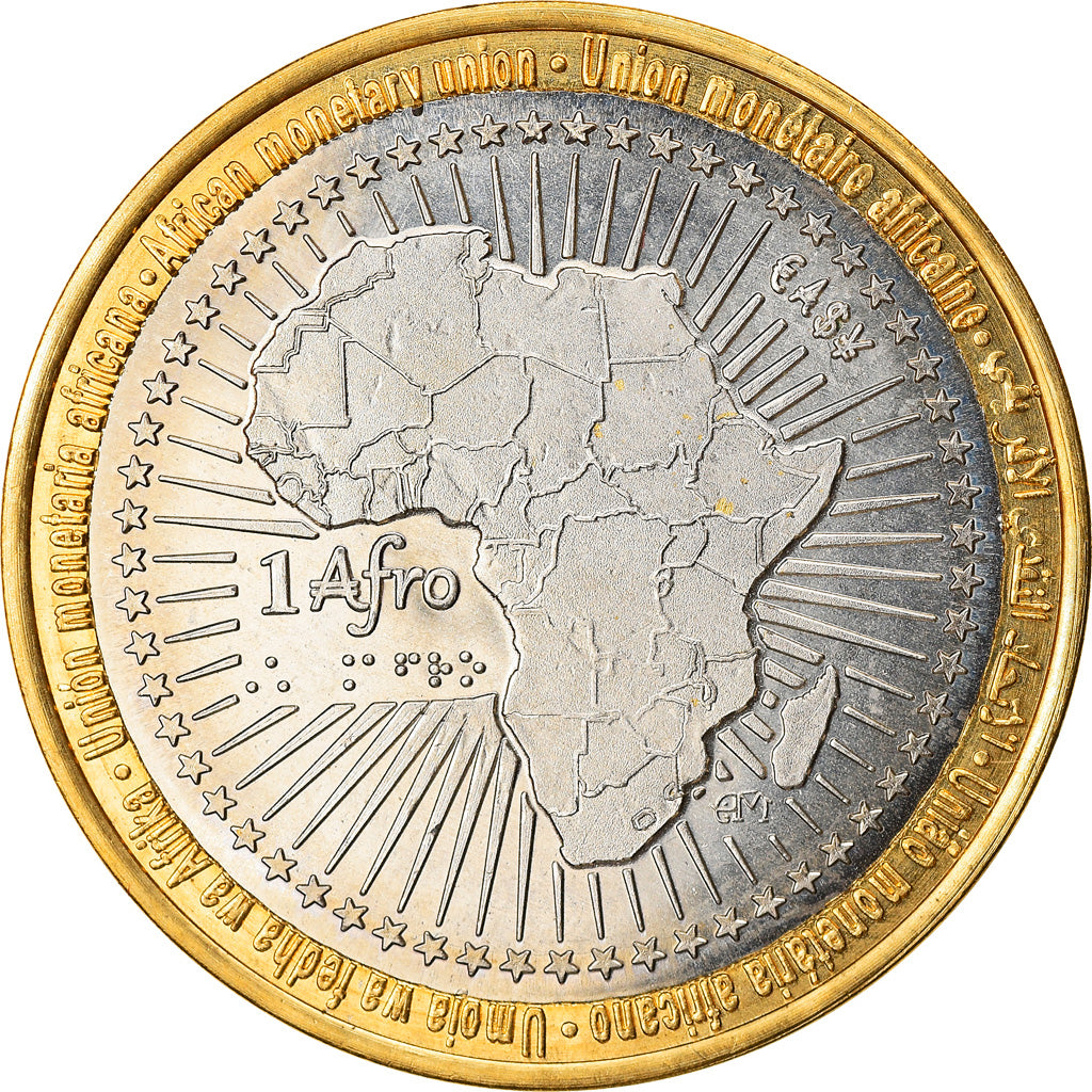Moneta, Senegal, Lion, 1500 Francs CFA - 1 Afro, 2015, FDC, Bi-metallico