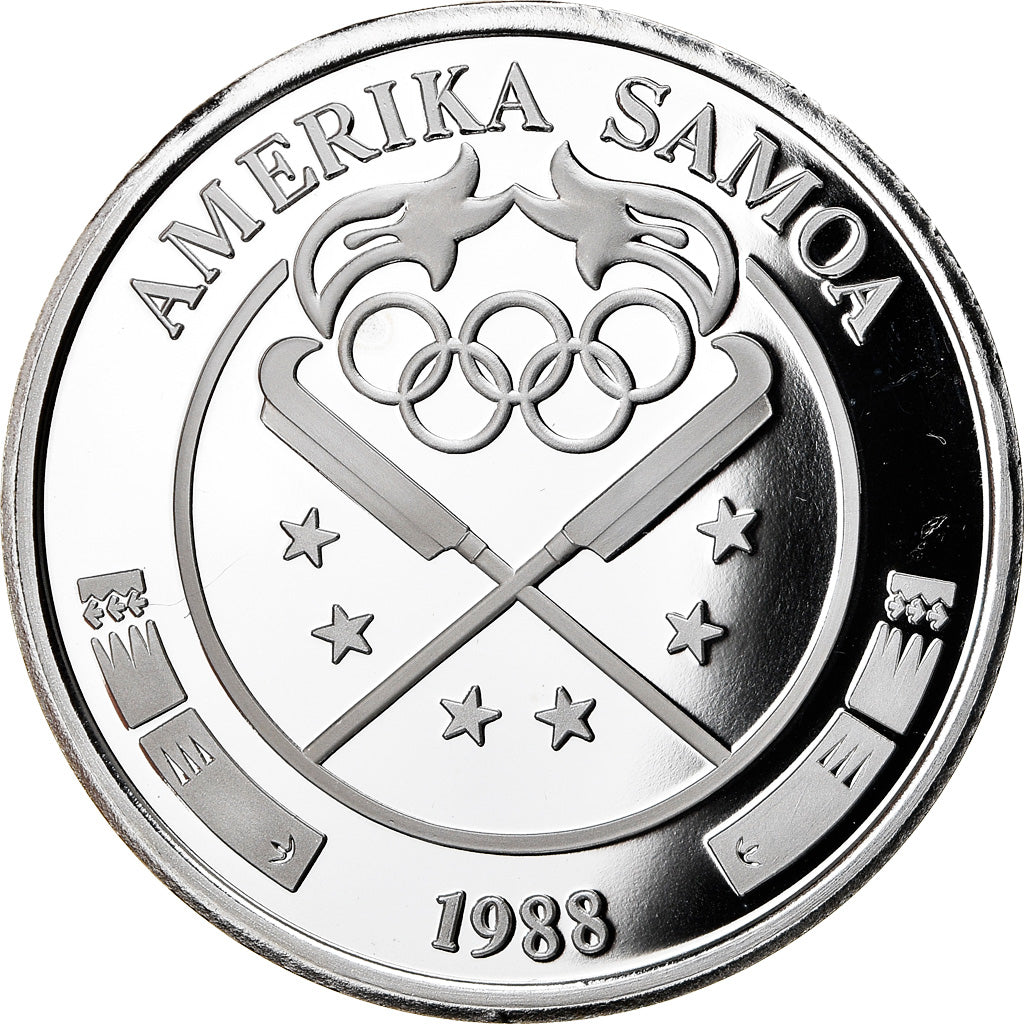 Coin, AMERICAN SAMOA, 5 Silver Oz, 25 Dollars, 1988, Phillips, Proof, MS(65-70)