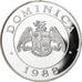 Moneta, DOMINICA, 100 Dollars, 1988, Proof, MS(65-70), Srebro, KM:21