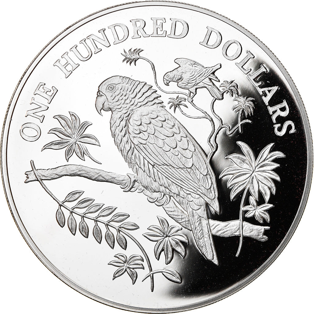 Coin, DOMINICA, 100 Dollars, 1988, Proof, MS(65-70), Silver, KM:21
