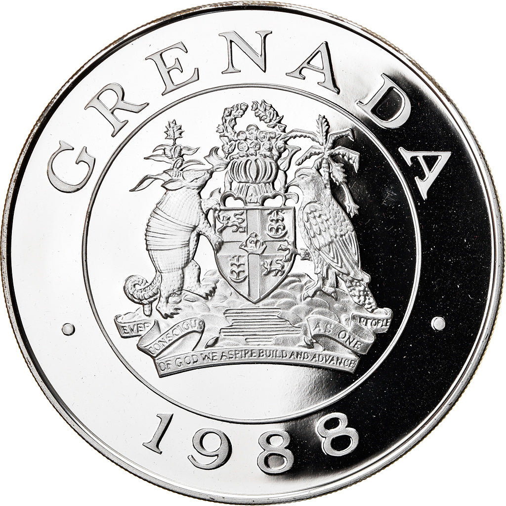 Munten, GRENADA, 100 Dollars, 1988, Proof, FDC, Zilver, KM:17