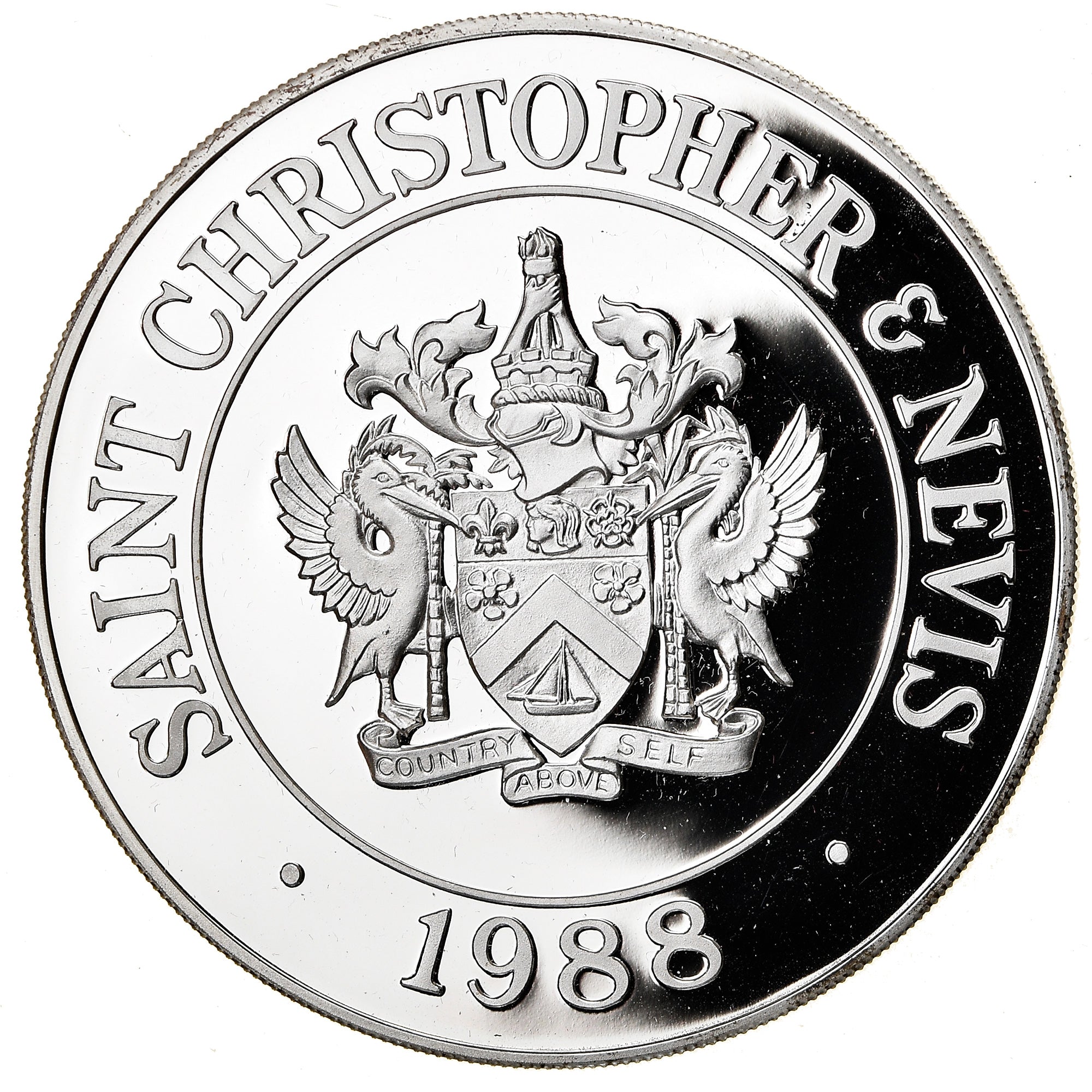 Coin, SAINT KITTS & NEVIS, 100 Dollars, 1988, Proof, MS(65-70), Silver, KM:6