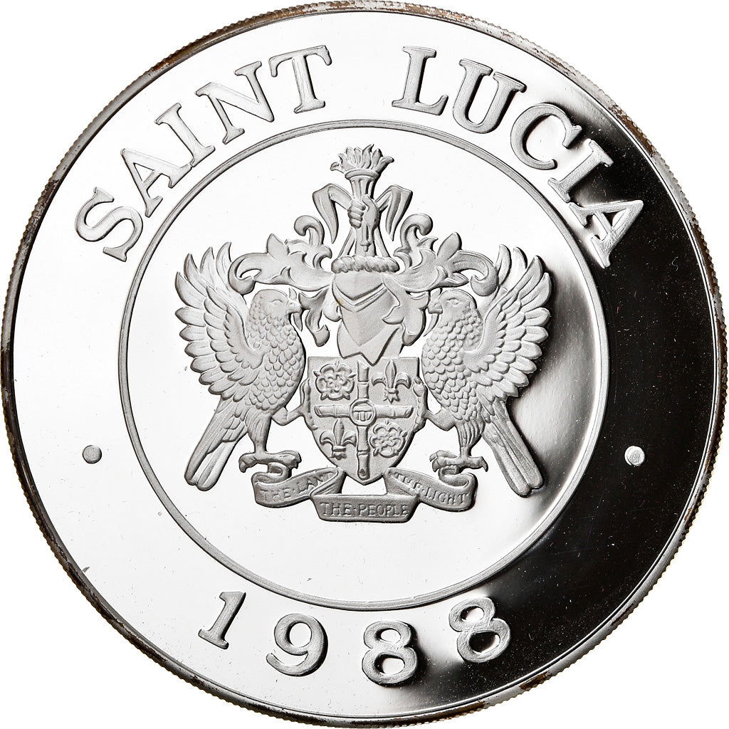 Coin, Saint Lucia, 100 Dollars, 1988, Proof, MS(65-70), Silver, KM:17
