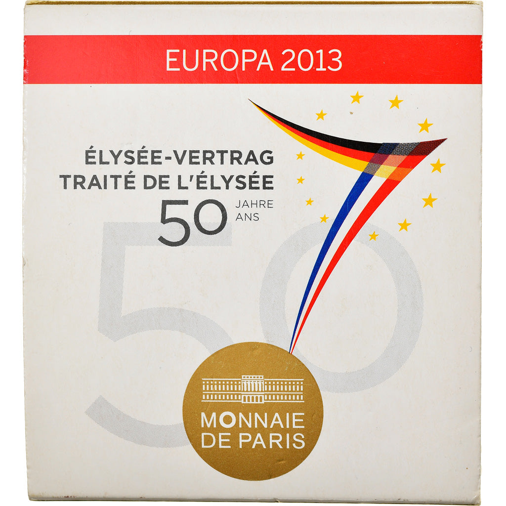 France, 50 Euro, Traité de l'Elysée, 2013, Paris, Proof, MS(65-70), Gold