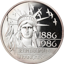 Moeda, França, Liberty, 100 Francs, 1986, Paris, Proof / BE, MS(65-70), Prata