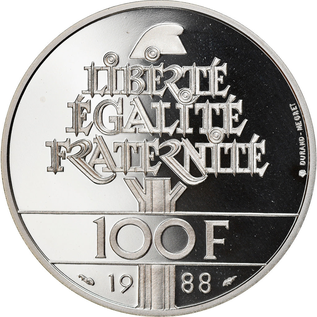 Coin, France, Fraternité, 100 Francs, 1988, Paris, Proof / BE, MS(65-70)