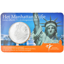 Niederlande, 5 Euro, Manhattan, 2009, STGL, Silber, KM:282