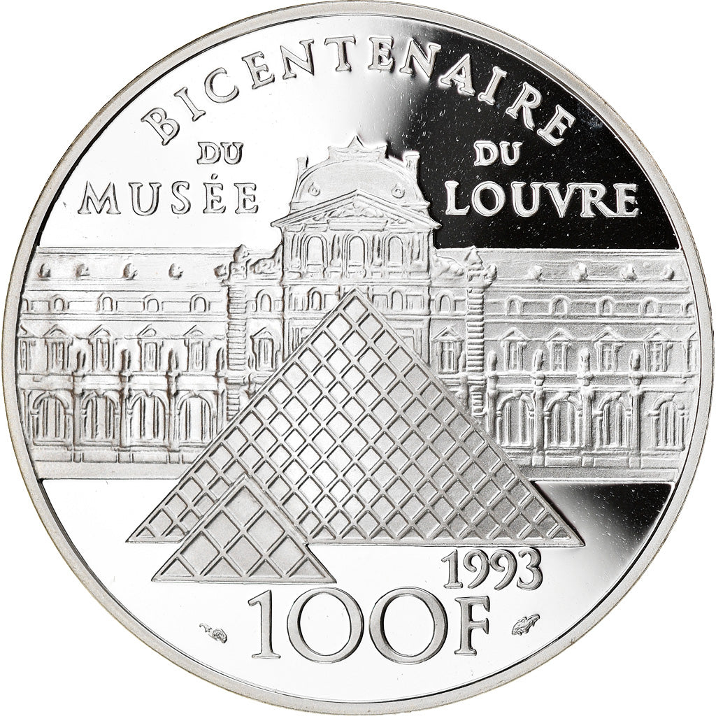 Coin, France, Victoire Samothrace, 100 Francs, 1993, Proof, MS(65-70), Silver